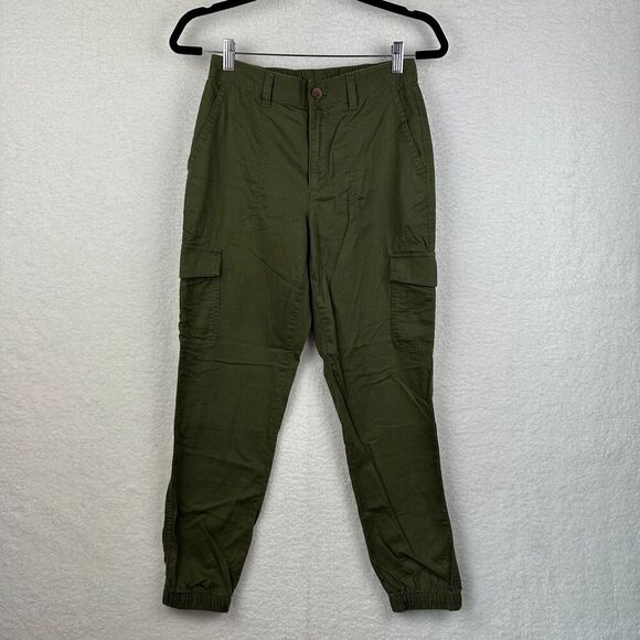 Gap Girlfriend Jogger Cargo Pants Womens 4 Green Hiking Active Outdoor Casual - Picture 1 of 9